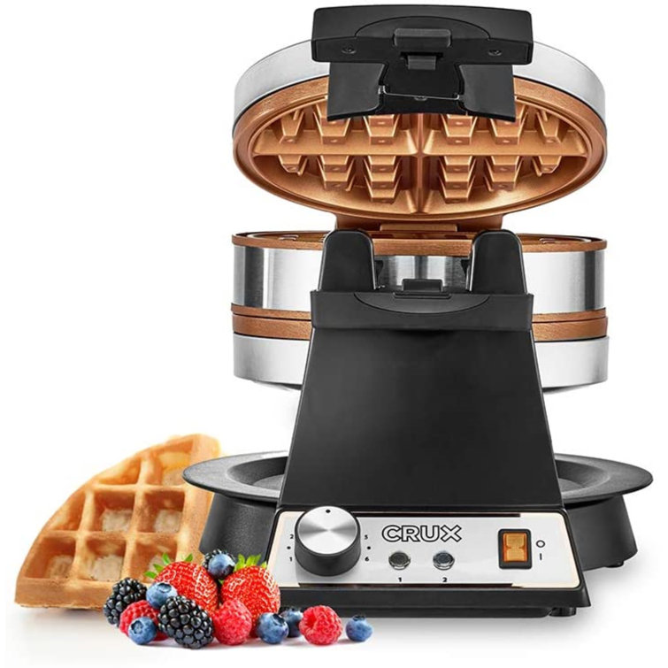 CRUX Double Rotating Belgian Standard Waffle Maker & Reviews Wayfair